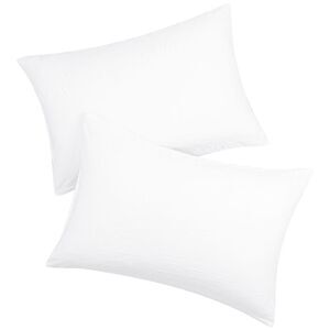 Set of 2 Microfiber Pillowcase with Envelope Closure White
